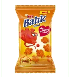 Eti Balık Öpücük Şekilli Kraker 35 Gr