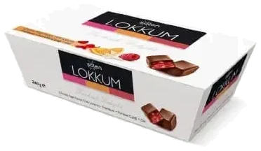 Şölen Lokkum Sütlü Çikolata Kaplamalı Karışık Meyve Aromalı Meyve Parçacıklı Lokum 240 Gr