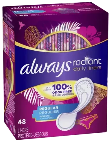 Always Radiant Daily Liners 48 Adet