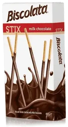 Şölen Biscolata Stix Sütlü Çikolata Kaplamalı Çubuk Bisküvi 27.5 Gr