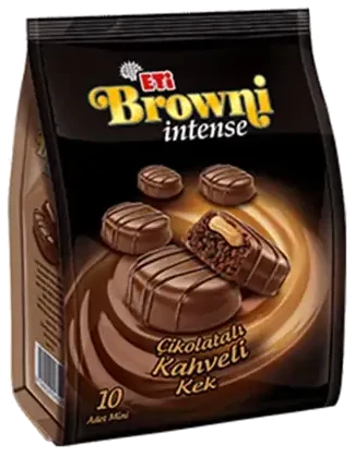 Eti Browni Yoğun Çikolata Kaplamalı Krema Dolgulu Kek Poşeti 160 Gr