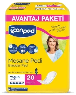 Canped Kadın Mesane Pedi Avantaj Paketi Yoğun 20 Adet