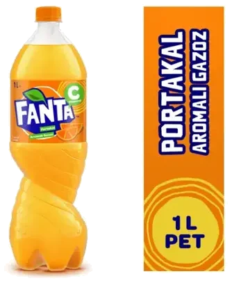 Fanta Portakal Aromalı Gazoz Plastik Şişe 1 L