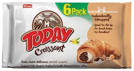 Elvan Cici Gusto Vanilya Kremalı Çikolatalı Kruvasan 45 Gr