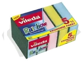 Vileda Gökkuşağı Sünger 5 Adet