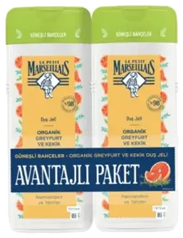 Le Petit Marseiliais Organik Greyfurt Ve Kekik Duş Jeli Avantaj Paketi 2X400 Ml