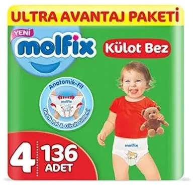 Molfix Külot Bez Ultra Avantaj Paketi No 4 (Kutu) 136 Adet