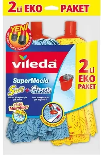 Vileda Supermocio Soft+Klasik 2 Yedek 1 Adet
